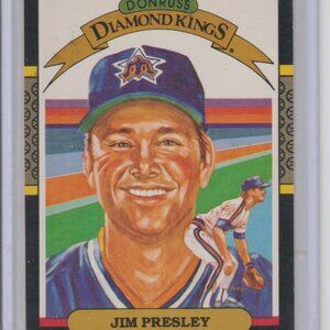 RARE & Vintage Jim Presley 1986 Donruss Diamond Kings Collectible Cards
